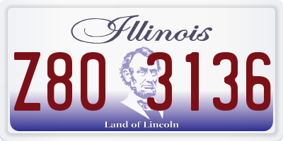 IL license plate Z803136