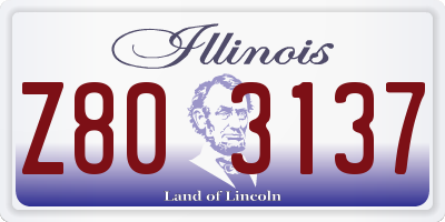 IL license plate Z803137