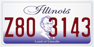 IL license plate Z803143