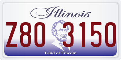 IL license plate Z803150