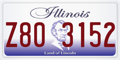 IL license plate Z803152