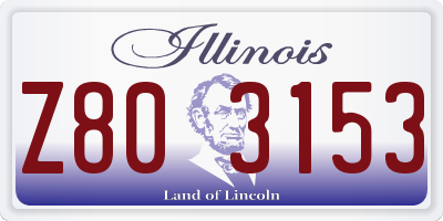 IL license plate Z803153