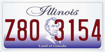 IL license plate Z803154