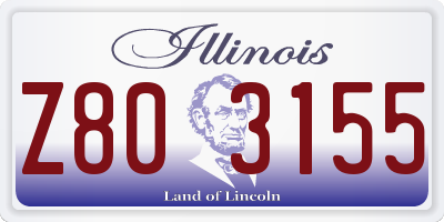 IL license plate Z803155