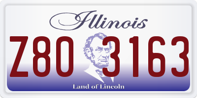IL license plate Z803163