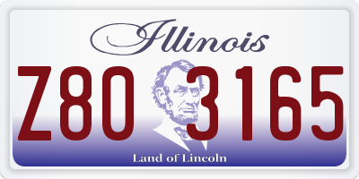 IL license plate Z803165