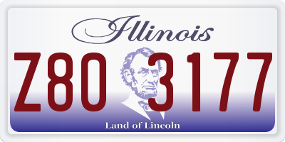 IL license plate Z803177