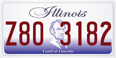IL license plate Z803182
