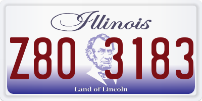 IL license plate Z803183