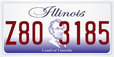 IL license plate Z803185