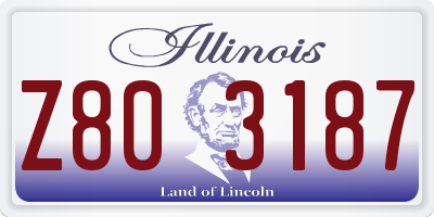 IL license plate Z803187