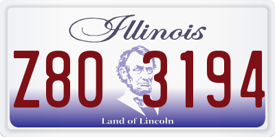 IL license plate Z803194
