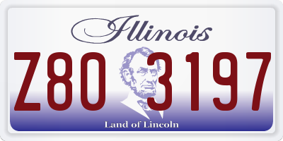 IL license plate Z803197