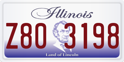 IL license plate Z803198