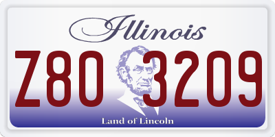 IL license plate Z803209