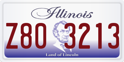 IL license plate Z803213