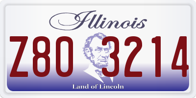 IL license plate Z803214