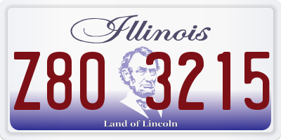 IL license plate Z803215