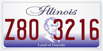 IL license plate Z803216