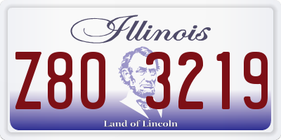 IL license plate Z803219