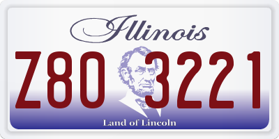 IL license plate Z803221