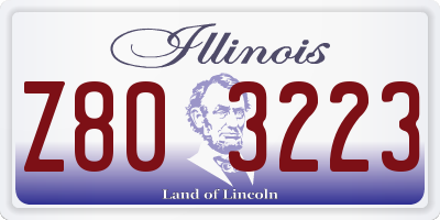 IL license plate Z803223