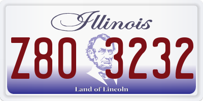 IL license plate Z803232
