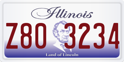 IL license plate Z803234