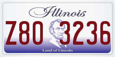 IL license plate Z803236