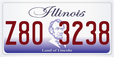 IL license plate Z803238