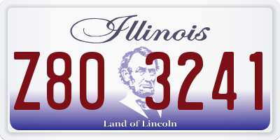 IL license plate Z803241