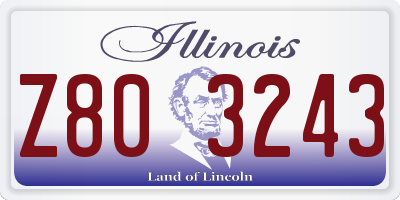 IL license plate Z803243