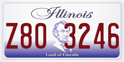 IL license plate Z803246