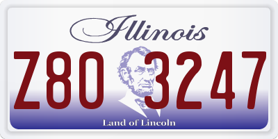 IL license plate Z803247