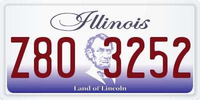 IL license plate Z803252