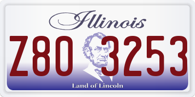 IL license plate Z803253