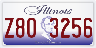 IL license plate Z803256