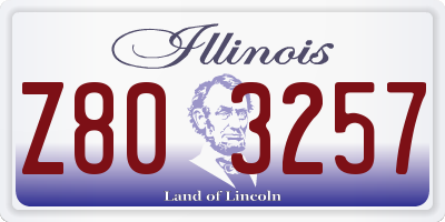 IL license plate Z803257