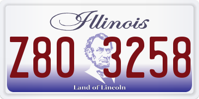 IL license plate Z803258