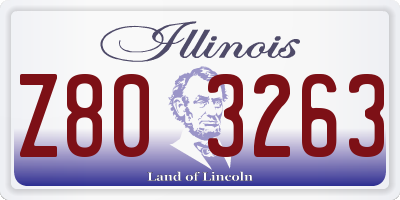 IL license plate Z803263