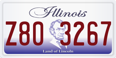 IL license plate Z803267