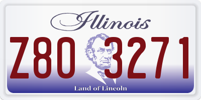IL license plate Z803271