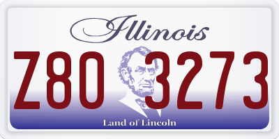 IL license plate Z803273