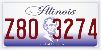 IL license plate Z803274