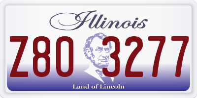 IL license plate Z803277