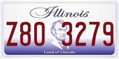 IL license plate Z803279