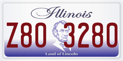 IL license plate Z803280