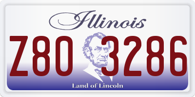 IL license plate Z803286