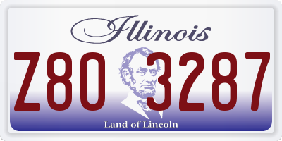 IL license plate Z803287