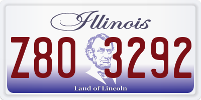 IL license plate Z803292